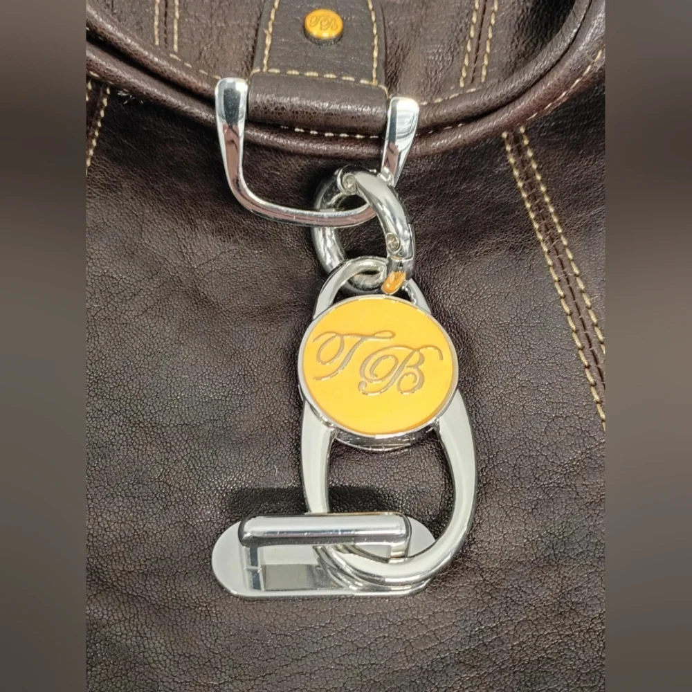 NWT Ted Baker Dog Clip Chocolate Leatjer‎ Shoulder Bag